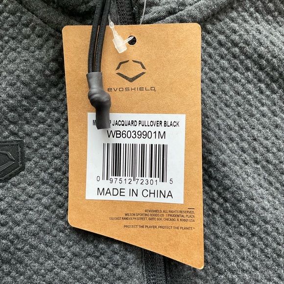 NWT EvoShield 1/2 Zip Jacquard Pullover Men’s MEDIUM Charcoal Grey Textured - Picture 5 of 11